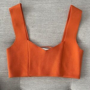 A.L.C. Vibrant Orange Crop Top